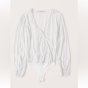 Abercrombie Wrap Front Long Sleeve bodysuit